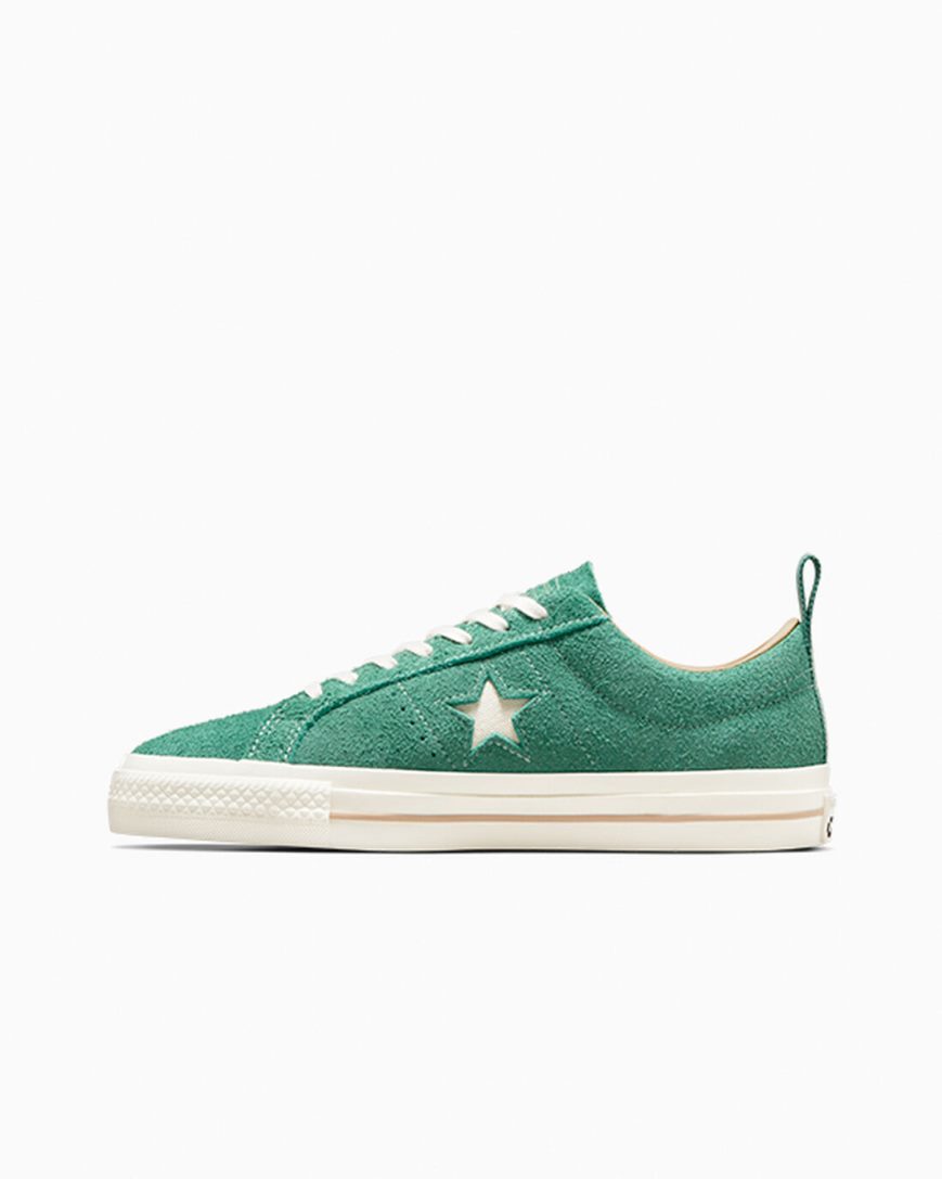 Pánské Skate Boty Converse One Star Pro Vintage Semišové Zelene | CZ NTPE62